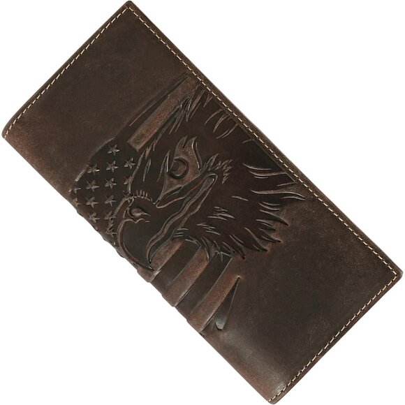Rodeo Style Wallet Flat Leather Wallet with Credit Card Holder For Men's - Picture 1 of 7